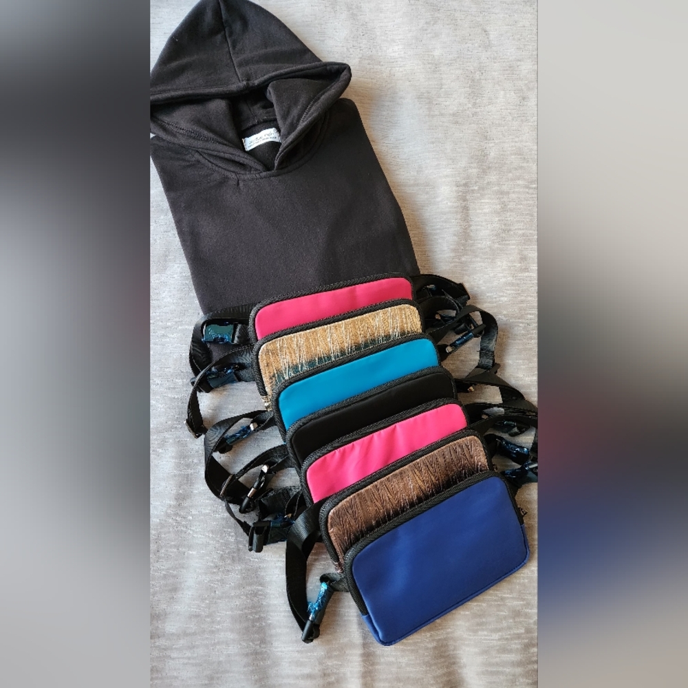 Hoodie With 3 Attachable Fanny Packs( 1 Hoodie+ 3 Fanny Packs ) $50